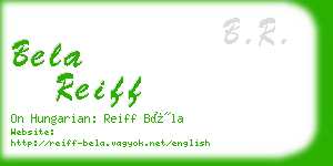 bela reiff business card